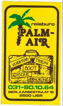 reisburo PALM-AIR / Reclame