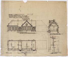 J. Meulepas, tekening: Bijbouwen van twee klassen aan de jongensschool te Lisp