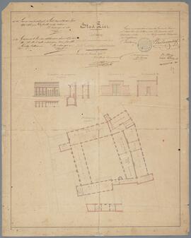 Cox, ontwerptekening: Veranderen van het Oud-Gasthuis in schoollokalen