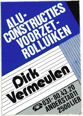 Dirk Vermeulen / Reclame voor Alu-constructies Voorzet - rolluiken