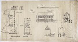 J. Meulepas, tekening: Het bouwen van een verdiep op de meisjesschool Hagenbroeck