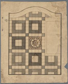 F. Boeckx, ontwerptekening: Tegelpatroon voor een vloer (stadhuis?)