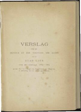 Verslag over het bestuur en de toestand der zaken van de stad Lier