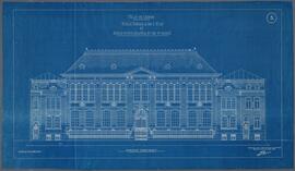 J. Keyaert, tekening: Voorgevel van de Rijksnormaalschool te Lier (2/100)