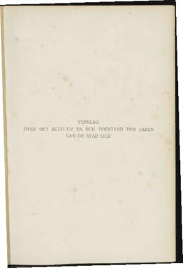 Verslag over het bestuur en de toestand der zaken van de stad Lier