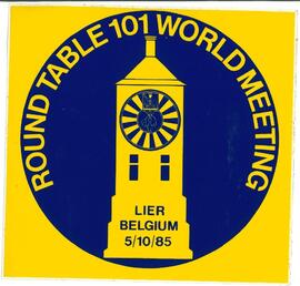 Round Table 101 / World Meeting - Blauw met gele achtergrond