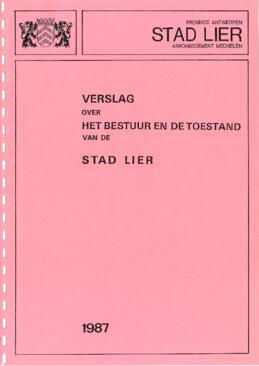 Verslag over het bestuur en de toestand van de stad Lier