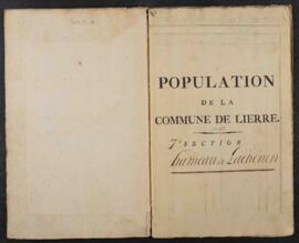 Bevolking Lier. Jaar 12. 1803. 7ème section. Gehucht Lachenen.