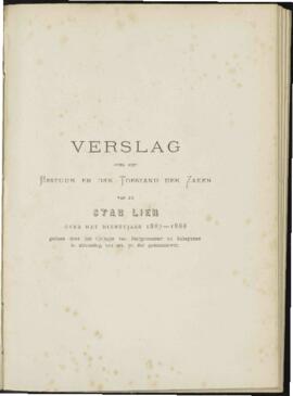 Verslag over het bestuur en de toestand der zaken van de stad Lier