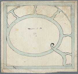 Ontwerptekening: Ontwerp van een ornament (stadhuis?)