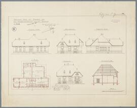 Provinciaal bouwmeester Ed. Careels, ontwerptekening: Bouwen van een ontsmettingsgebouw aan Gasthuis (1/100)